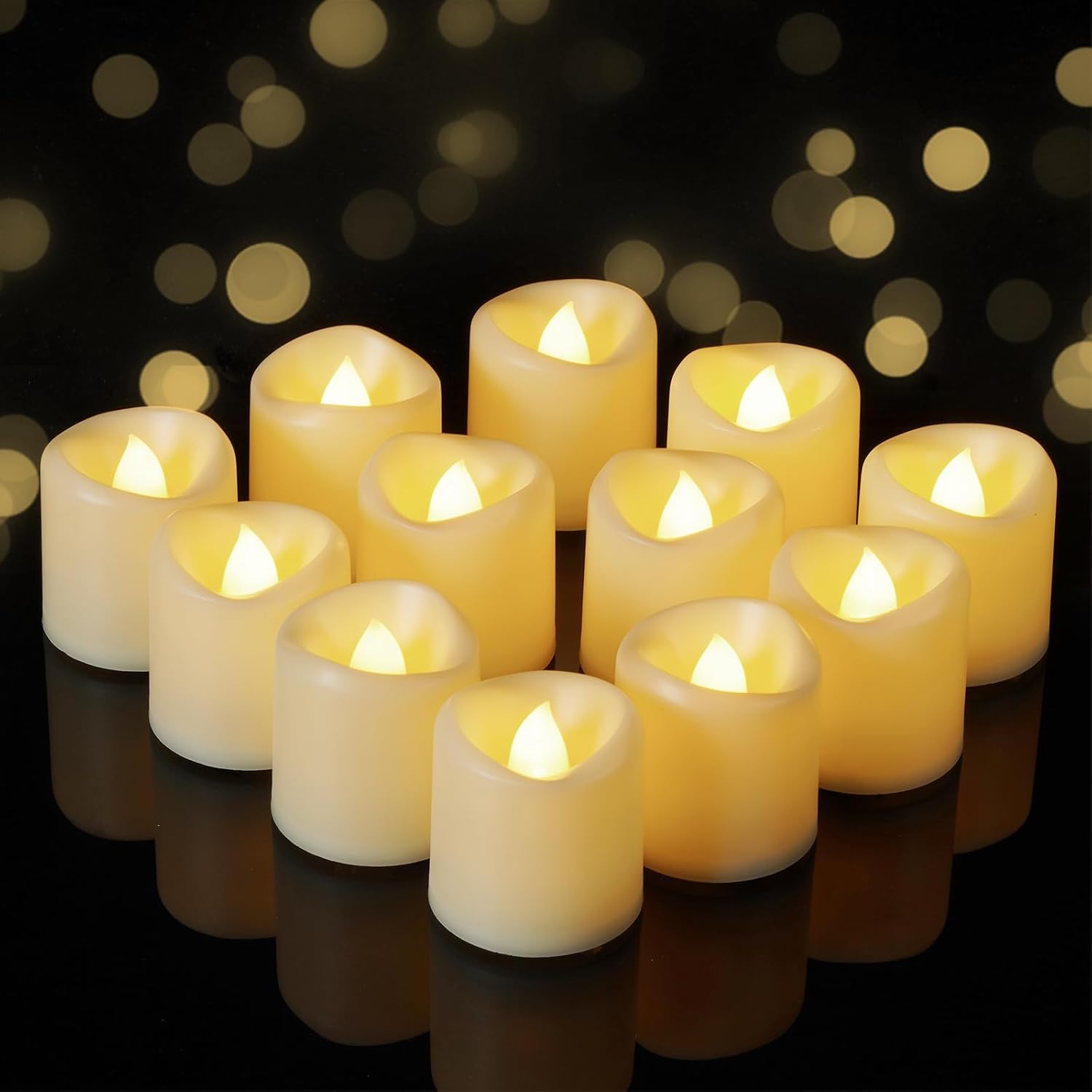 🌟 5-Pack Flameless Flickering Lights, Perfect for Outdoor Décor 🔥✨