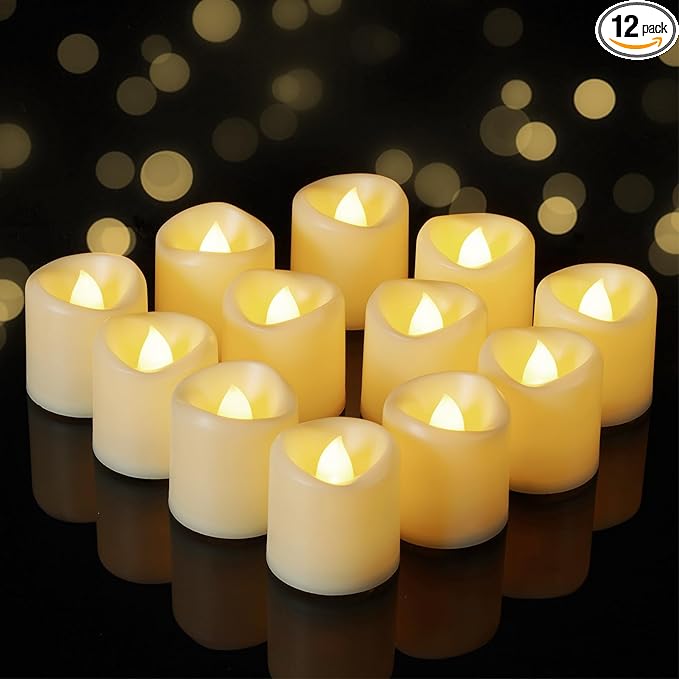 🌟 5-Pack Flameless Flickering Lights, Perfect for Outdoor Décor 🔥✨
