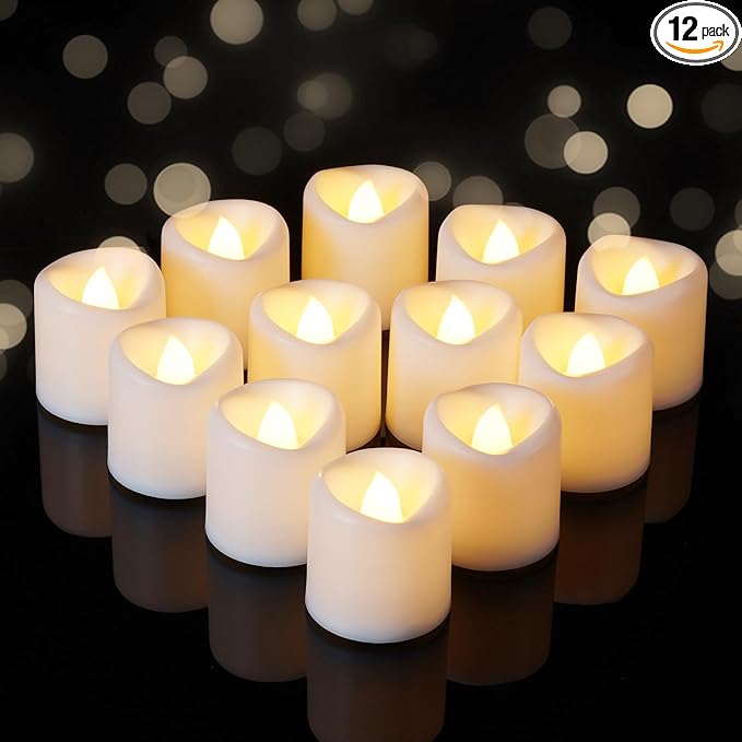 🌟 5-Pack Flameless Flickering Lights, Perfect for Outdoor Décor 🔥✨