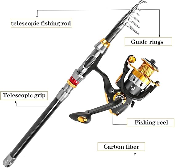 🎣 Telescopic Portable Travel Fishing Rod | Lightweight, Compact, & Easy to Carry for Fishing Adventures 🌊🎒