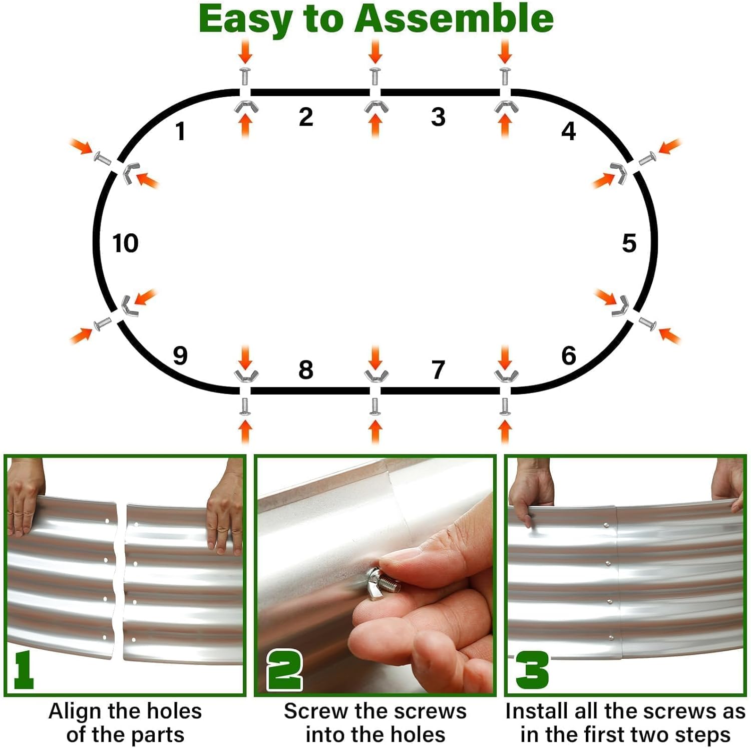 🌿 Galvanized Raised Garden Bed | Durable, Easy-to-Install Planter for Outdoor Gardening 🌼🍅