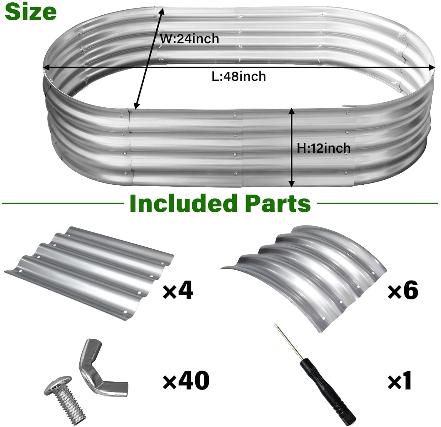 🌿 Galvanized Raised Garden Bed | Durable, Easy-to-Install Planter for Outdoor Gardening 🌼🍅