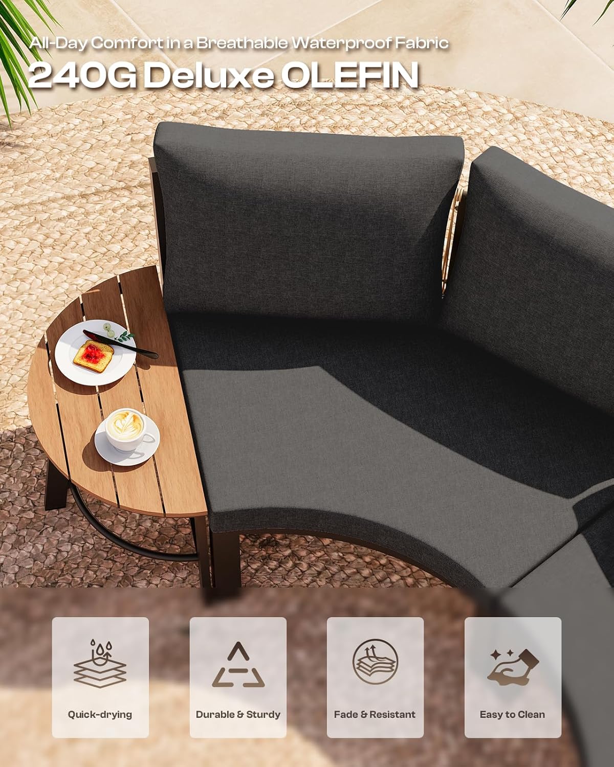 🌟 All-Weather Outdoor Sectional Sofa Set | Stylish, Durable, and Comfortable for Your Backyard Retreat 🌞💺