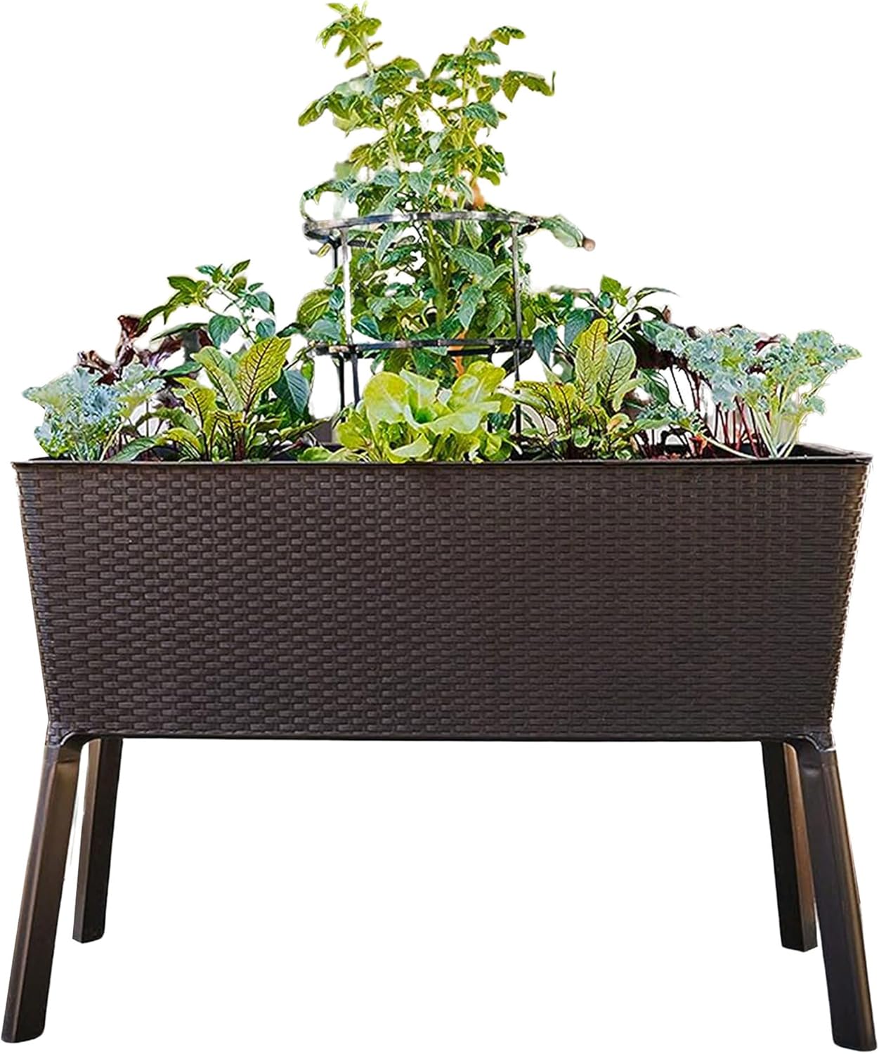 🌿 Elevated Garden Bed | Weatherproof Polymer Outdoor Planter for Easy Gardening 🌻🍃