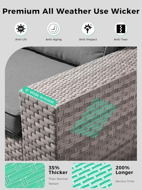 🌞 Cozy Outdoor Sectional Sofa | Comfortable All-Weather Patio Furniture Set for Stylish Conversations 🛋️🌿