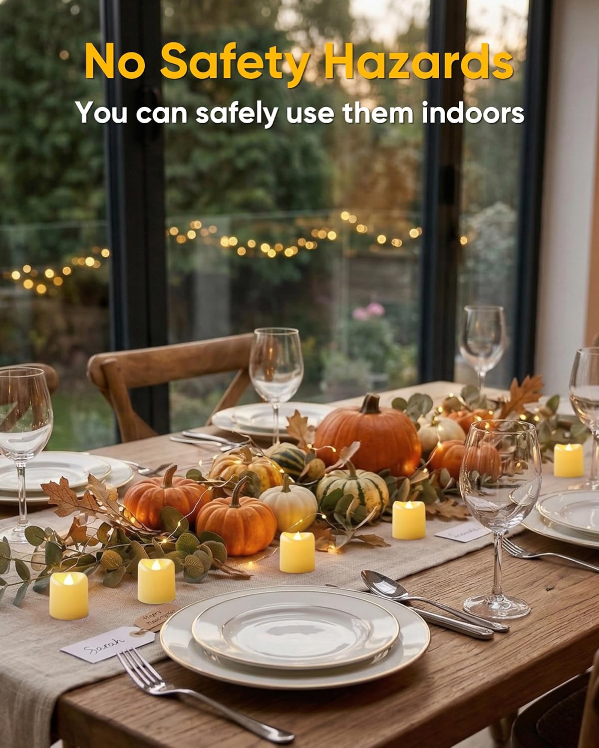 🌟 5-Pack Flameless Flickering Lights, Perfect for Outdoor Décor 🔥✨